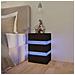 Comodino con Luci LED Nero 45x35x67 cm in Legno Multistrato - Foto miniatura 4