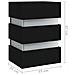 Comodino con Luci LED Nero 45x35x67 cm in Legno Multistrato - Foto miniatura 8