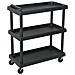 Carrello Attrezzi Da Officina A 3 Livelli Nero 75x37,5x92 Cm Pp - Foto miniatura 1