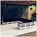 Set Divani Da Giardino 11 Pz Con Cuscini Bianchi Legno Di Pino - Foto miniatura 1