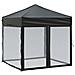 Tenda Per Feste Pieghevole Con Pareti Laterali Nero 2x2 M - Foto miniatura 1