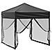 Tenda Per Feste Pieghevole Con Pareti Laterali Nero 2x2 M - Foto miniatura 4