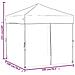 Tenda Per Feste Pieghevole Con Pareti Laterali Nero 2x2 M - Foto miniatura 8