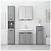 Set Mobili Da Bagno 4 Pz Grigio Sonoma In Legno Multistrato - Foto miniatura 3