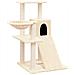 Albero Per Gatti Con Tiragraffi In Sisal Crema 82 Cm - Foto miniatura 1