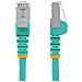 Cavo Ethernet CAT 6a - 1m - Acqua - Cavo di rete LAN Low Smoke Zero Halogen (LSZH) - 10GbE 500MHz 100W PoE++ - Filo /Cavo patch schermato S /FTP con spinotto RJ45 antigroviglio e rilievi di trazione - Foto miniatura 2