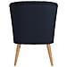 Brittany Sedia Accento Imbottita In Lino Blu Navy - Foto miniatura 5