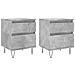 Comodini 2pz Grigio Cemento 40x35x50 Cm In Legno Multistrato - Foto miniatura 2
