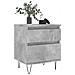 Comodini 2pz Grigio Cemento 40x35x50 Cm In Legno Multistrato - Foto miniatura 3