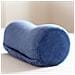 Cuscino Cilindrico Ergonomico da Viaggio con Cinturino Elastico e Fodera in Velluto di Cotone Colore Blu 27?12 cm - Foto miniatura 3
