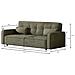 Copenhague Divano Convertibile Scandinavo A 3 Posti In Velluto A Coste Verde - Foto miniatura 9