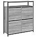 Scarpiera 4 Cassetti Ribaltabili Grigio Sonoma 100x34x112 Cm - Foto miniatura 2