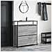 Scarpiera 4 Cassetti Ribaltabili Grigio Sonoma 100x34x112 Cm - Foto miniatura 3