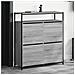 Scarpiera 4 Cassetti Ribaltabili Grigio Sonoma 100x34x112 Cm - Foto miniatura 1