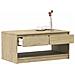 Tavolino Salotto Sauda Rovere 99x55x45 Cm Legno Massello Pino - Foto miniatura 1