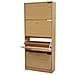 Scarpiera 4 Ante Ripiani Porta Scarpe Doppia Profondita Legno Mdf 63x24x150 Oak - Foto miniatura 2
