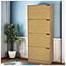 Scarpiera 4 Ante Ripiani Porta Scarpe Doppia Profondita Legno Mdf 63x24x150 Oak - Foto miniatura 1