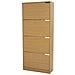 Scarpiera 4 Ante Ripiani Porta Scarpe Doppia Profondita Legno Mdf 63x24x150 Oak - Foto miniatura 4