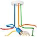 Lampada A Sospensione Damiano - Multicolore - Metallo - 40x59x59 Cm - Foto miniatura 5