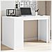 Scrivania Bianca 123,5x73,5x75 Cm In Legno Multistrato - Foto miniatura 1