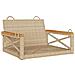 Panchina a Dondolo Beige 63x62x40 cm in Polyrattan - Foto miniatura 1