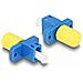 Accoppiatore ibrido in fibra ottica da LC Simplex femmina per ST Simplex femmina blu - Foto miniatura 2