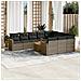 Set Divani Da Giardino 11 Pz Con Cuscini In Polyrattan Grigio - Foto miniatura 1