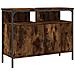 Mobile Lavabo Bagno Rovere Fumo 80x30x60 Cm Legno Multistrato - Foto miniatura 1