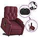 Poltrona Alzapersona Massaggio Reclinabile Rosso Vino Tessuto - Foto miniatura 6