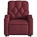 Poltrona Alzapersona Massaggio Reclinabile Rosso Vino Tessuto - Foto miniatura 9