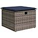 Set Divani da Giardino 7 pz con Cuscini Grigio in Polyrattan - Foto miniatura 6