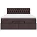 Pouf Letto con Materasso Marrone Scuro 140x190 cm in Tessuto - Foto miniatura 7
