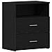 Comodino  Nero Rovere 50x32x60 cm in legno ingegnerizzato - Foto miniatura 1