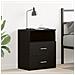 Comodino  Nero Rovere 50x32x60 cm in legno ingegnerizzato - Foto miniatura 2