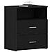 Comodino  Nero Rovere 50x32x60 cm in legno ingegnerizzato - Foto miniatura 3
