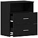 Comodino  Nero Rovere 50x32x60 cm in legno ingegnerizzato - Foto miniatura 5