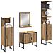 Set di mobili per bagno 4 pezzi Rovere artigianale Legno ingegnerizzato - Foto miniatura 3