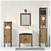 Set di mobili per bagno 4 pezzi Rovere artigianale Legno ingegnerizzato - Foto miniatura 4
