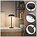 Lampada Da Tavolo A Led Con Dimmer Touch, Nera, Batteria Da 3600 Mah E Funzione Di Ricarica Usb - Foto miniatura 3