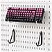Clip Per Cavi Verticali Per Pannello Forato - Set Da 15 Pezzi - Organizzazione E Decorazione Versatile Black - Foto miniatura 6