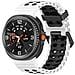 Cinturino In Silicone Compatibile Con Samsung Galaxy Watch8/watch8 Classic - Stile Ocean Band White+black - Foto miniatura 2