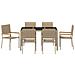 Set da Pranzo per Giardino 7 pcs Beige 150 x 90 x 75 cm - Foto miniatura 7