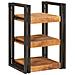 Comodino 2 pcs Marrone e nero Legno di mango massello - Foto miniatura 2