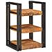 Comodino 2 pcs Marrone e nero Legno di mango massello - Foto miniatura 3
