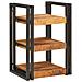 Comodino 2 pcs Marrone e nero Legno di mango massello - Foto miniatura 4