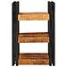 Comodino 2 pcs Marrone e nero Legno di mango massello - Foto miniatura 5