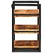 Comodino 2 pcs Marrone e nero Legno di mango massello - Foto miniatura 6