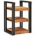 Comodino 2 pcs Marrone e nero Legno di mango massello - Foto miniatura 7