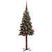 Albero di Natale snodato con 150 LED con supporto Verde 150 cm - Foto miniatura 4