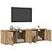 Set Mobile TV da Parete 2 pcs Rovere artigianale - Foto miniatura 3